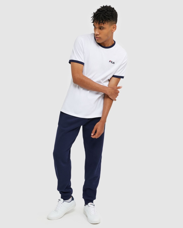 Fila White Classic Men's Ringer Tee