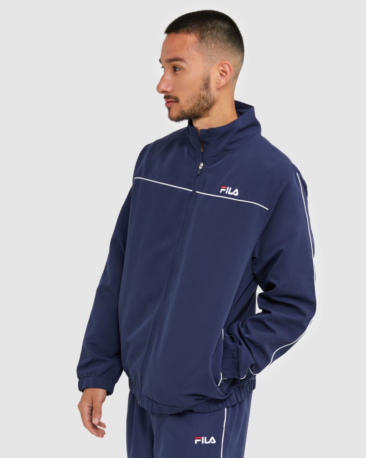 Fila Classic Men's Microfibre Jacket New Navy