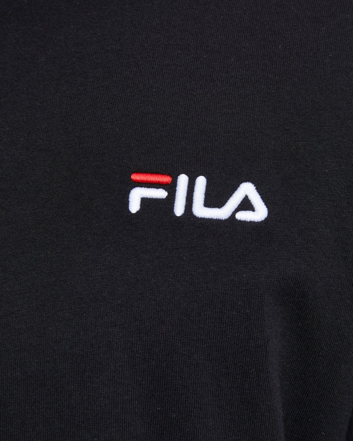 Black Fila Classic Men's Ringer Tee