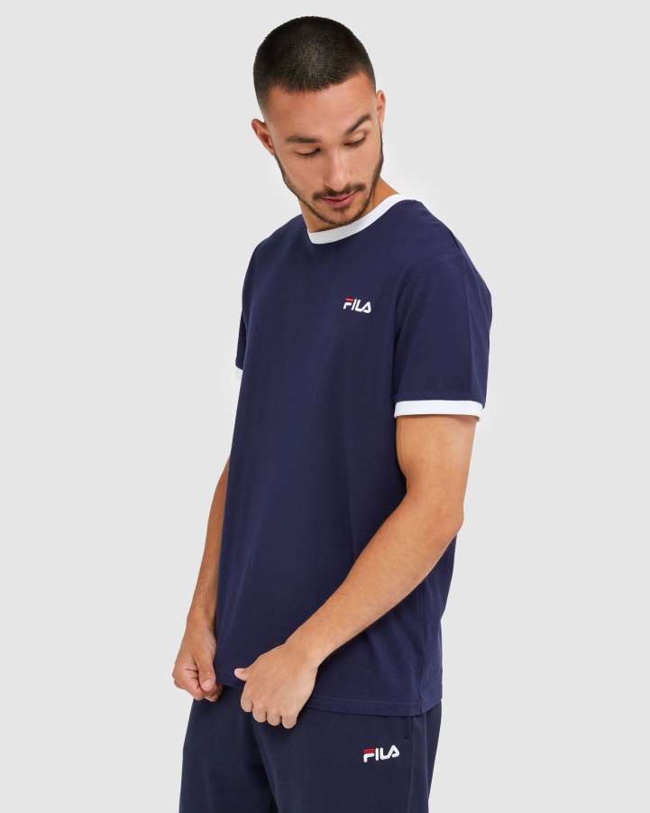 Classic Men's Ringer Tee New Navy Fila