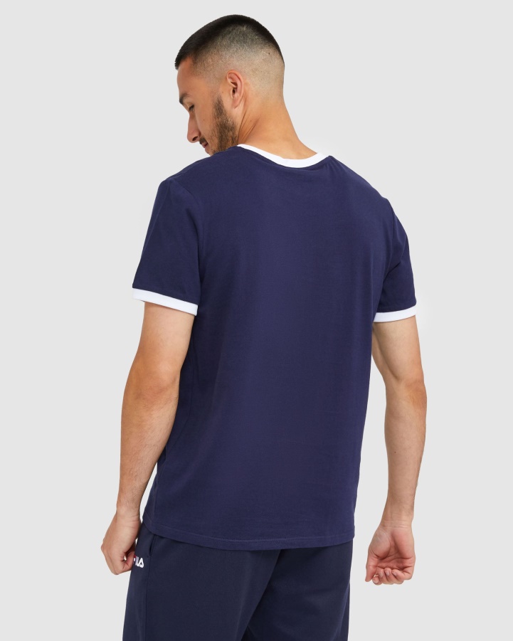 Classic Men's Ringer Tee New Navy Fila