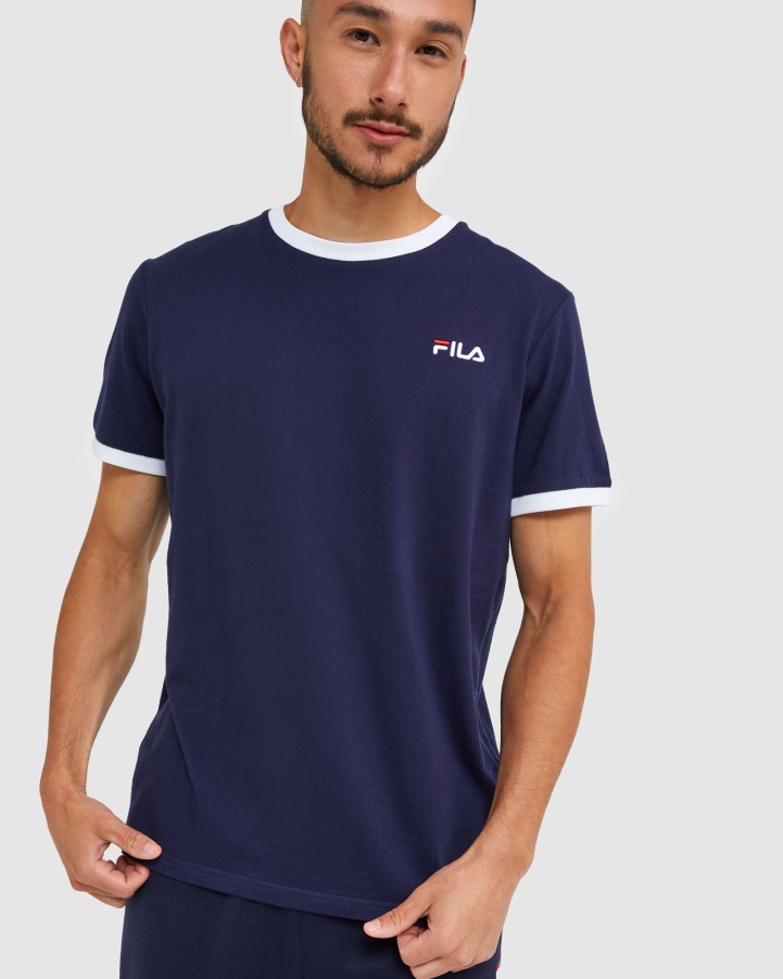 Classic Men's Ringer Tee New Navy Fila