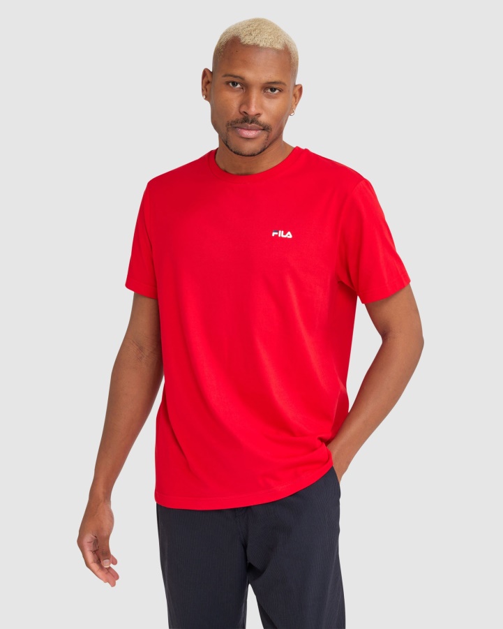 Red Fila Unisex Classic Tee 2