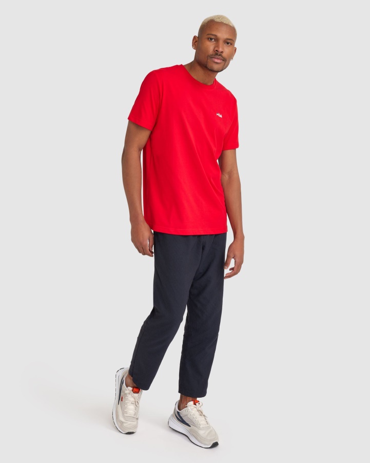 Red Fila Unisex Classic Tee 2