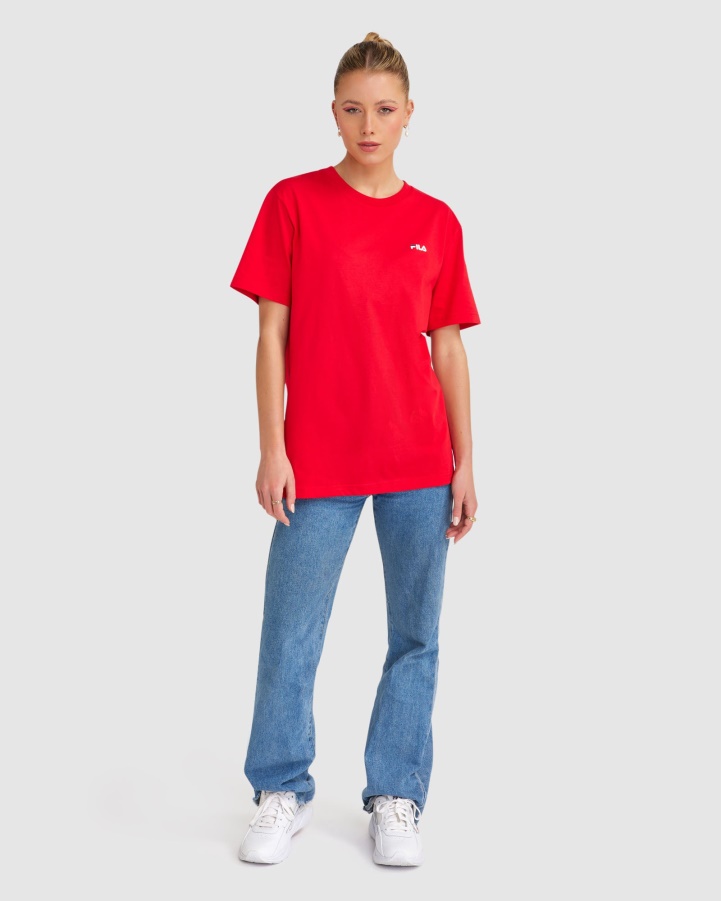 Red Fila Unisex Classic Tee 2