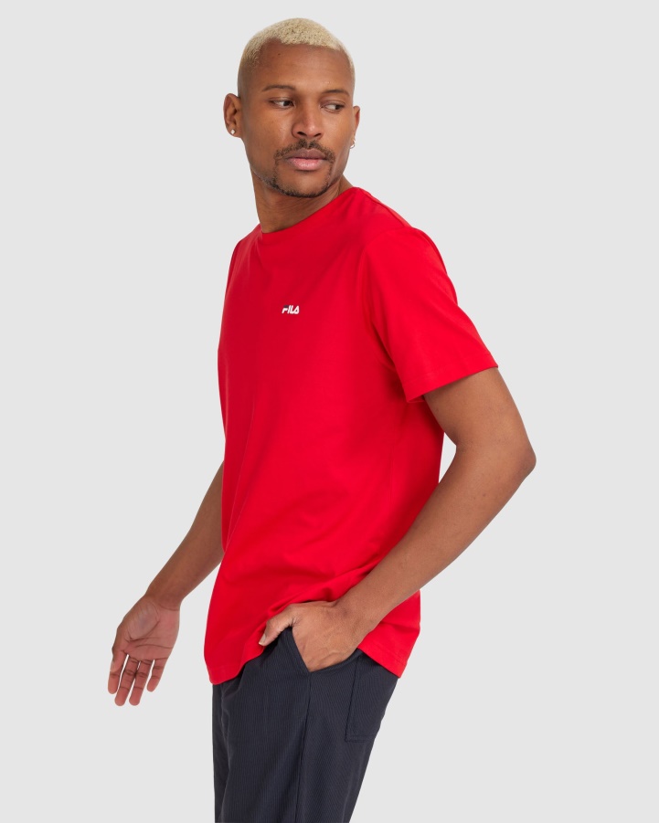Red Fila Unisex Classic Tee 2