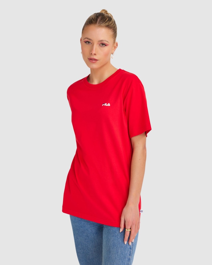 Red Fila Unisex Classic Tee 2