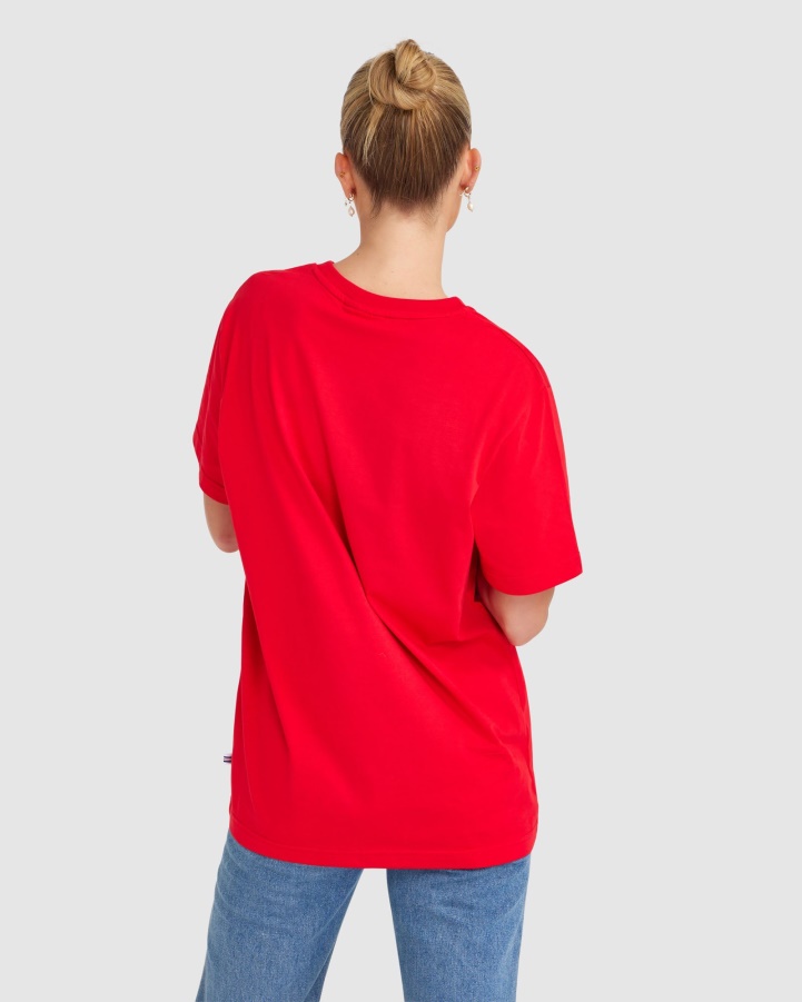 Red Fila Unisex Classic Tee 2