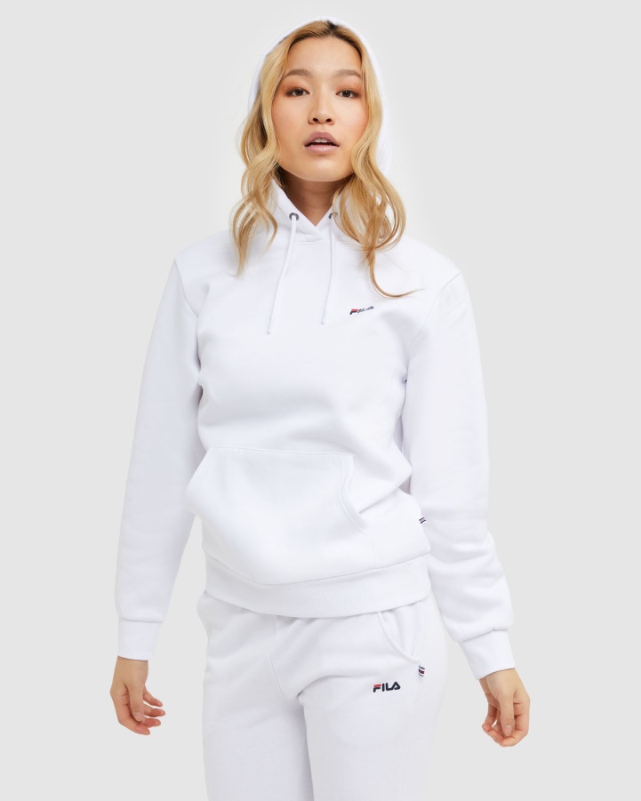White Fila Classic Unisex Hood 2