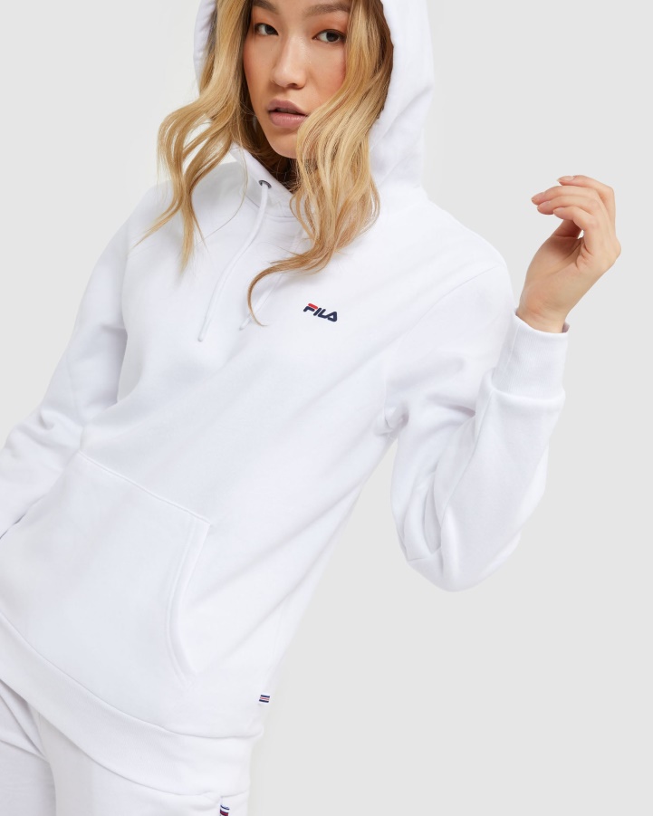 White Fila Classic Unisex Hood 2
