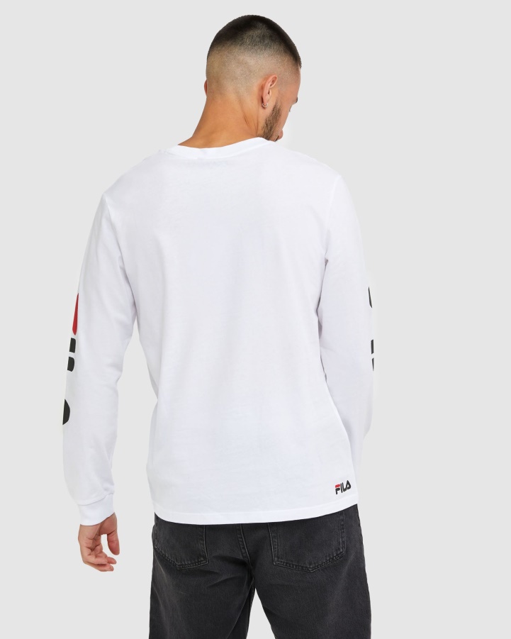 Classic Men's Long Sleeve Tee Fila White