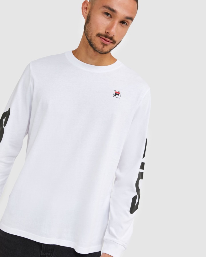 Classic Men's Long Sleeve Tee Fila White