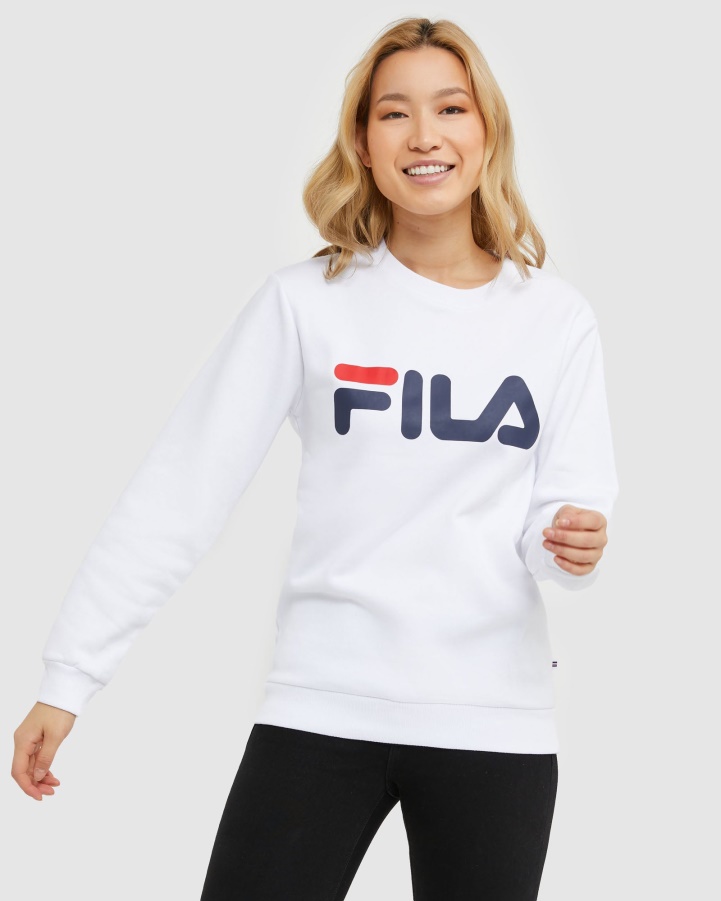 Fila White Classic Unisex Crew