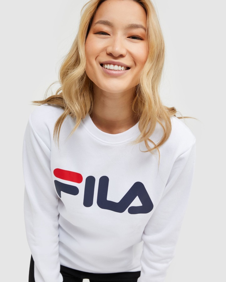 Fila White Classic Unisex Crew