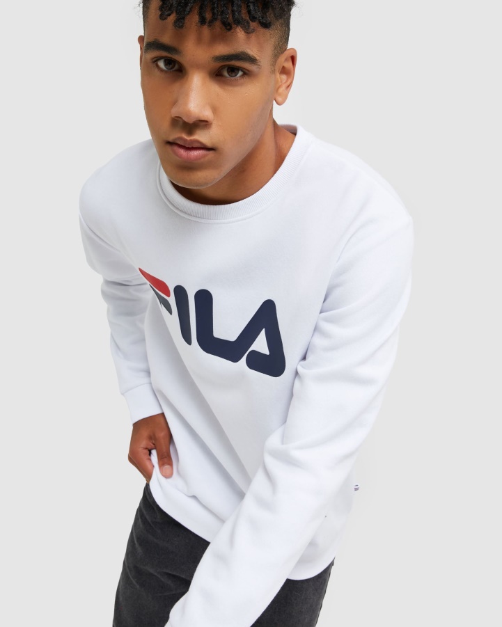 Fila White Classic Unisex Crew