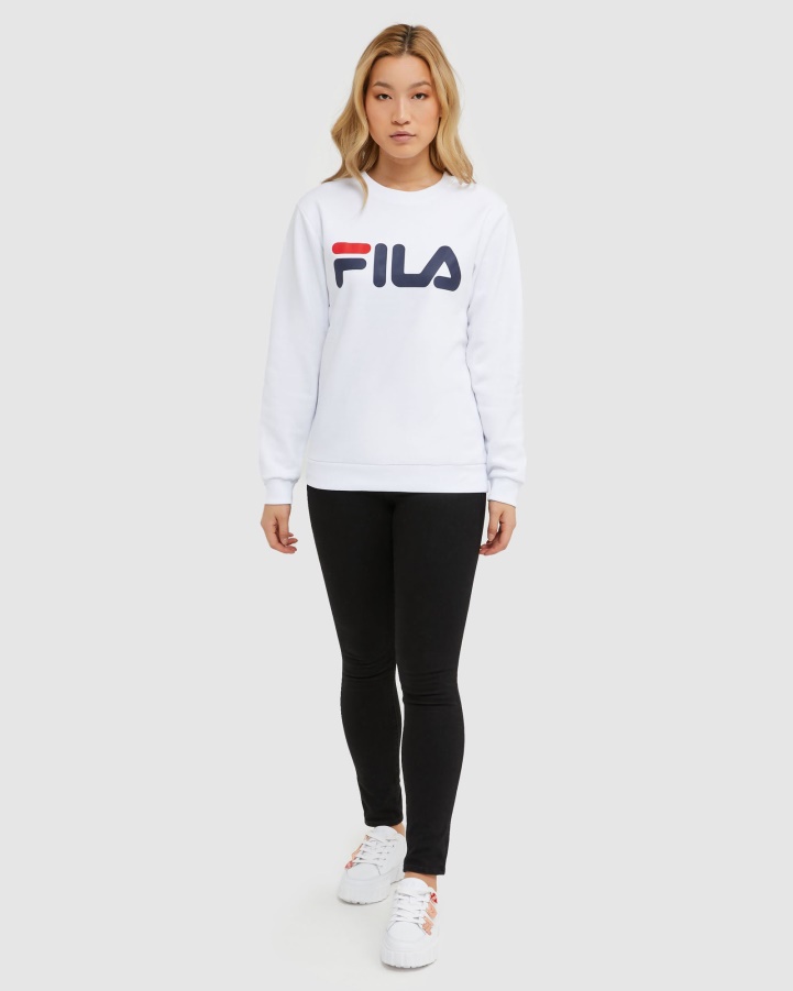 Fila White Classic Unisex Crew