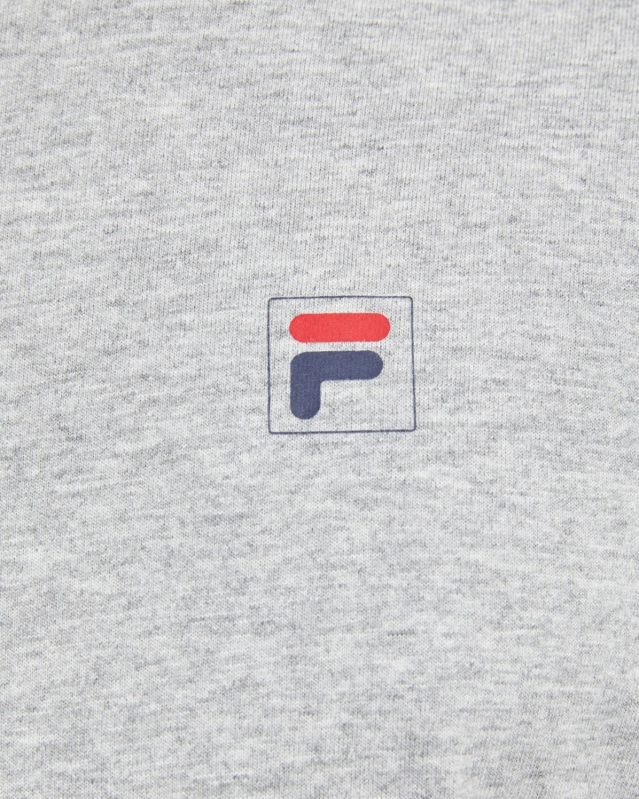 Classic Men's Long Sleeve Tee Silver Marle Fila