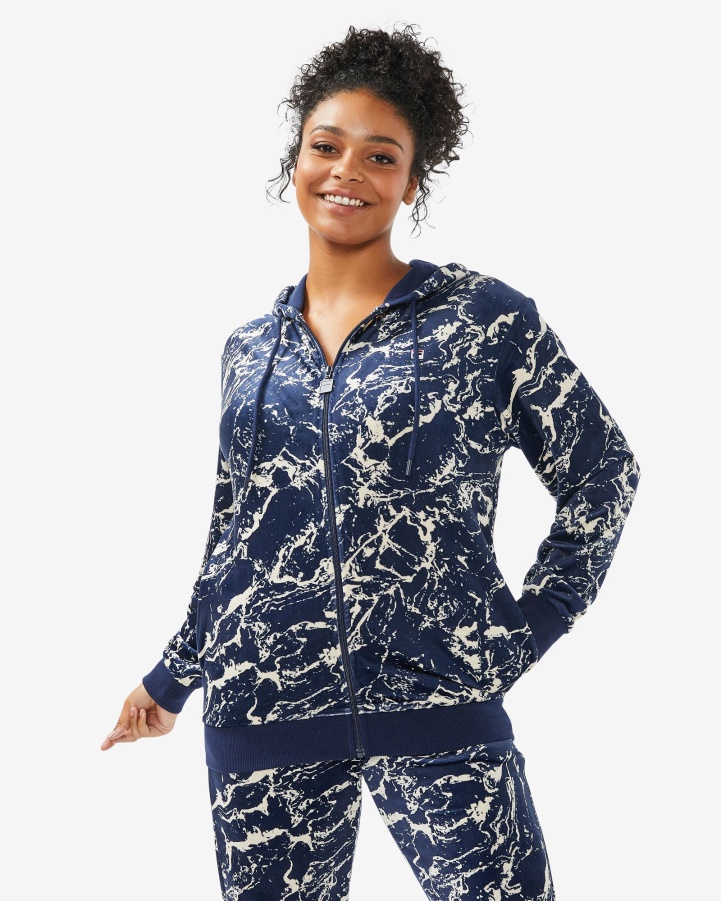 Navy Marble Unisex Aspen Jacket Fila