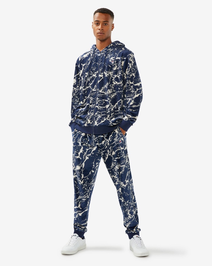 Navy Marble Unisex Aspen Jacket Fila