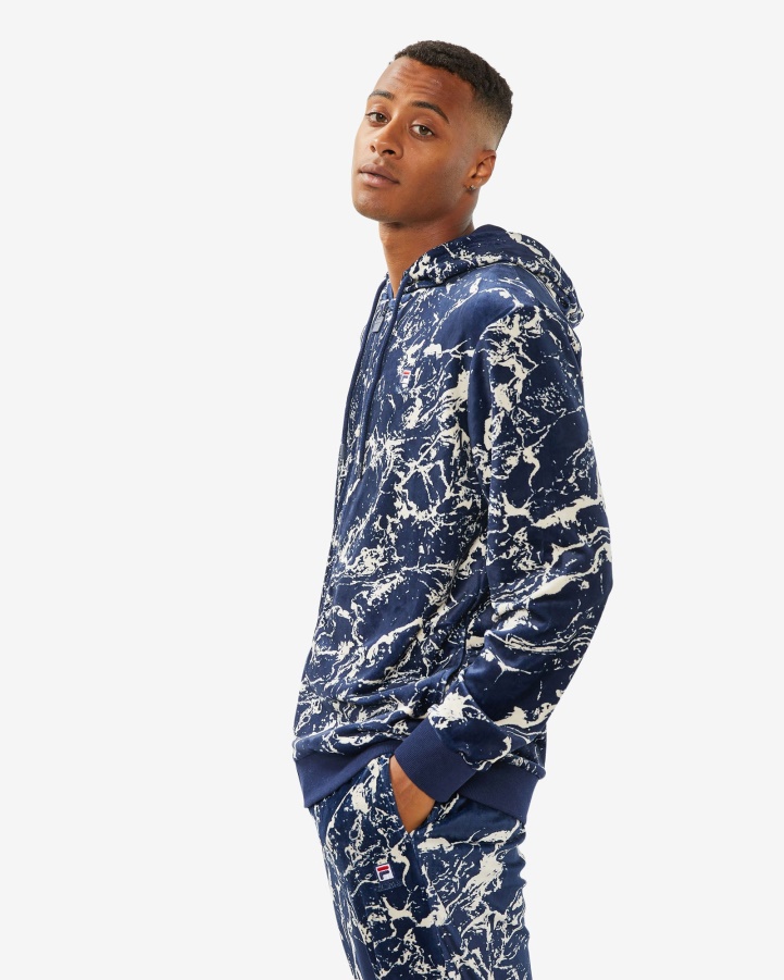 Navy Marble Unisex Aspen Jacket Fila