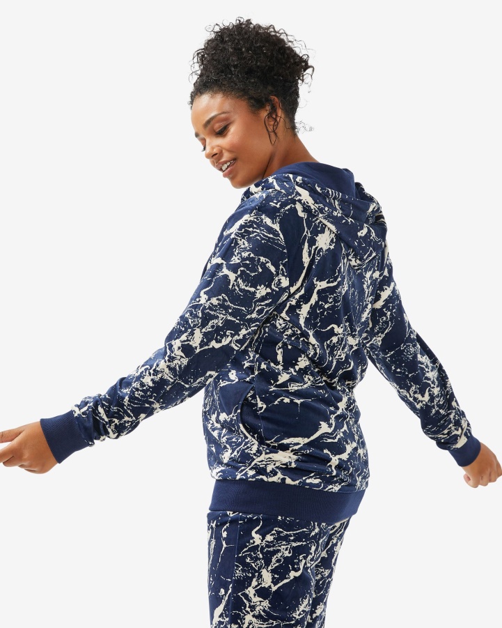 Navy Marble Unisex Aspen Jacket Fila