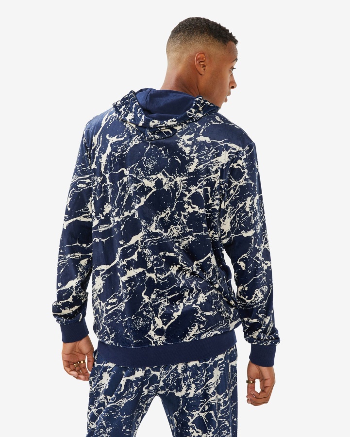 Navy Marble Unisex Aspen Jacket Fila