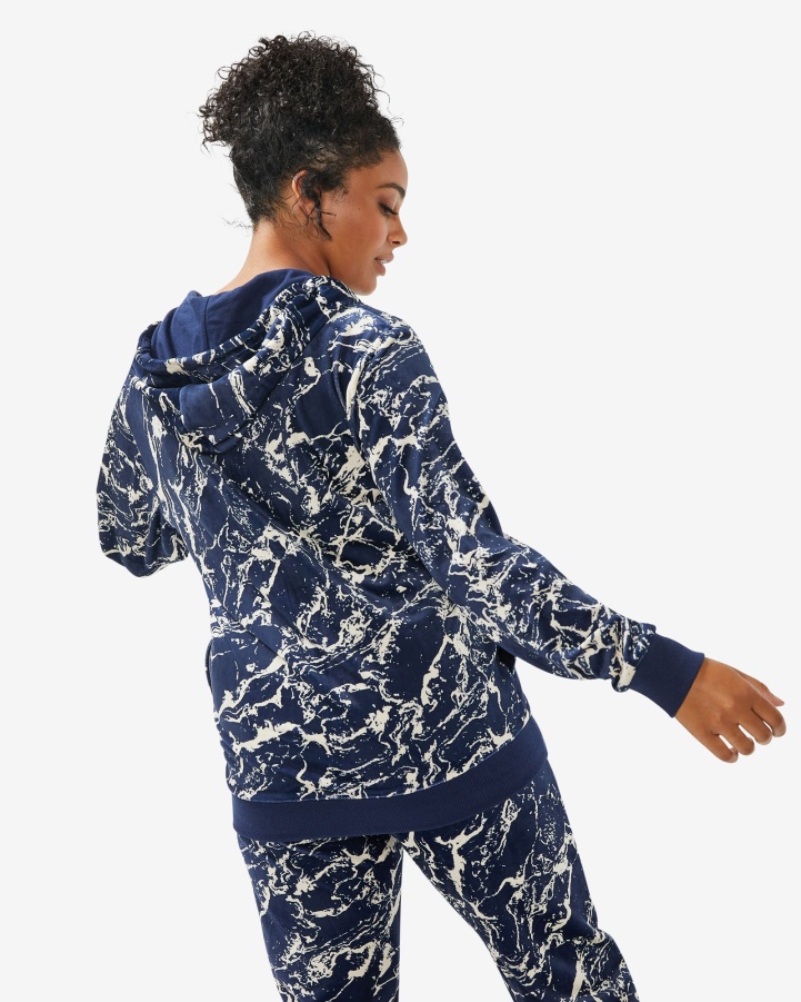 Navy Marble Unisex Aspen Jacket Fila