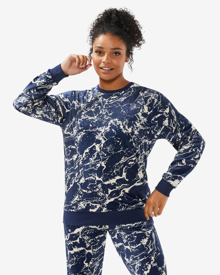 Fila Unisex Aspen Crew Navy Marble