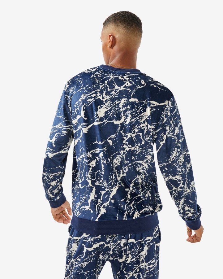 Fila Unisex Aspen Crew Navy Marble