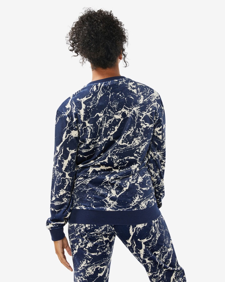 Fila Unisex Aspen Crew Navy Marble