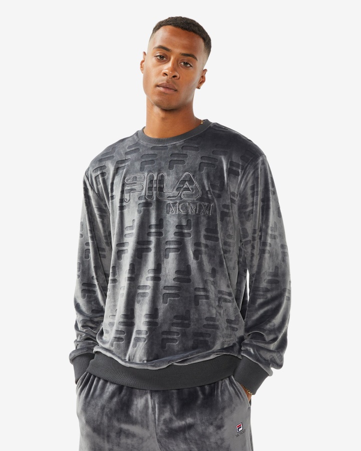 Black Oyster Fila Unisex Aspen Crew