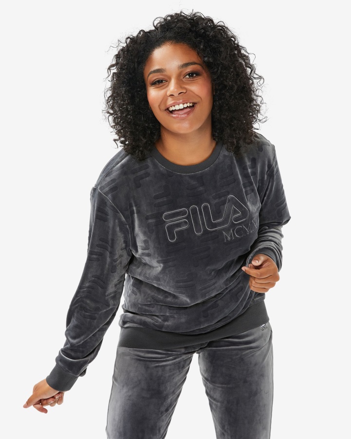 Black Oyster Fila Unisex Aspen Crew