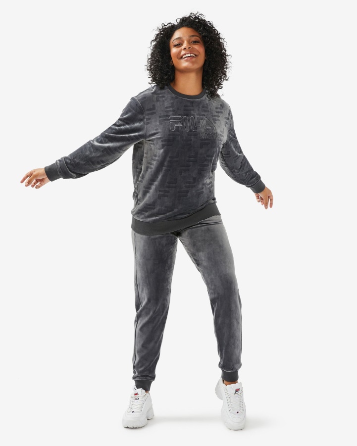 Black Oyster Fila Unisex Aspen Crew