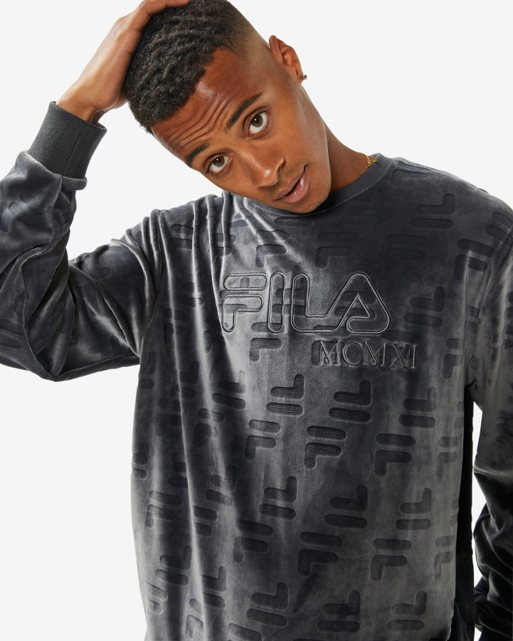 Black Oyster Fila Unisex Aspen Crew