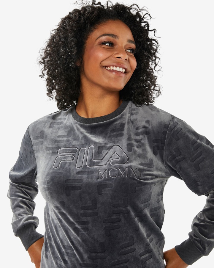 Black Oyster Fila Unisex Aspen Crew
