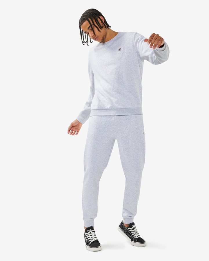 Light Grey Marle Fila Unisex Badge 2.0 Crew