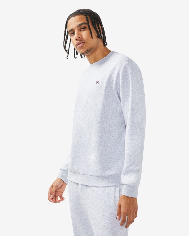 Light Grey Marle Fila Unisex Badge 2.0 Crew
