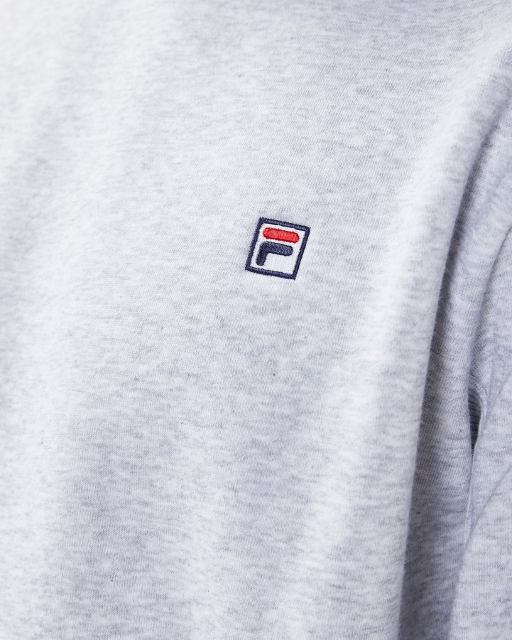 Light Grey Marle Fila Unisex Badge 2.0 Crew
