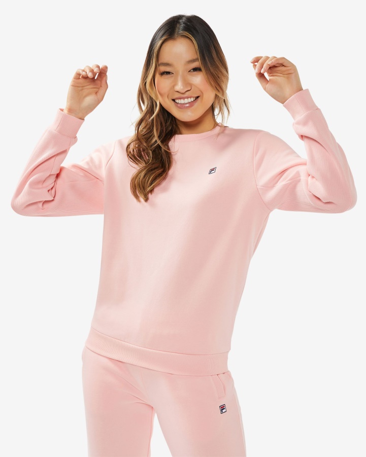 Pale Rose Unisex Badge 2.0 Crew Fila