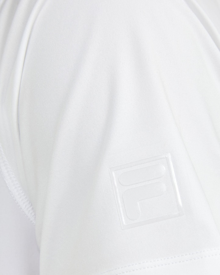 Fila Men's High Neck Henley Tee White