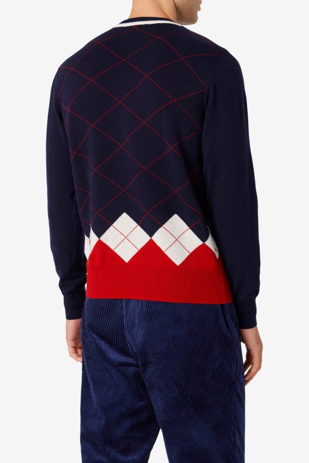Argyle Sweater Red/White/Navy Fila