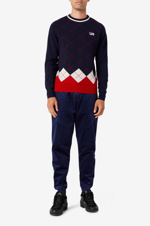 Argyle Sweater Red/White/Navy Fila