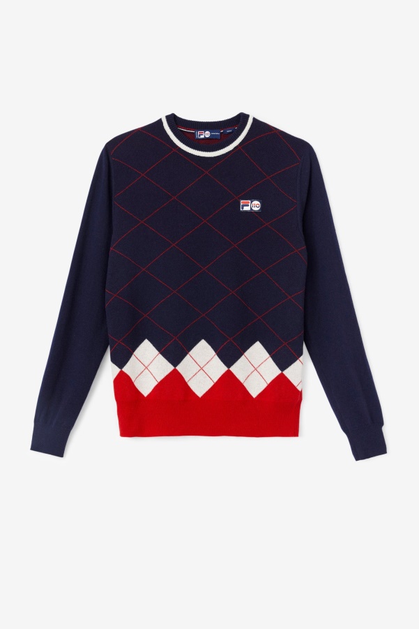 Argyle Sweater Red/White/Navy Fila