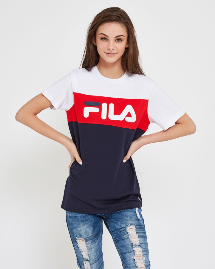New Navy Fila Unisex Genoa Tee