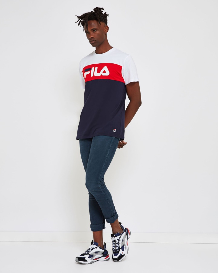 New Navy Fila Unisex Genoa Tee