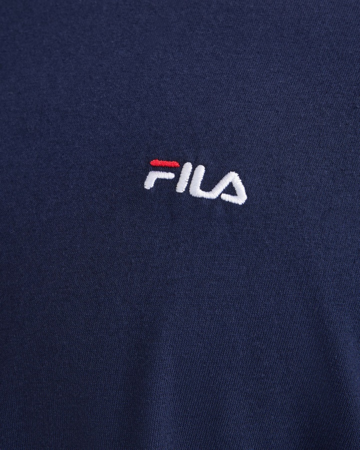 New Navy Fila Men's Basic L/S Tee