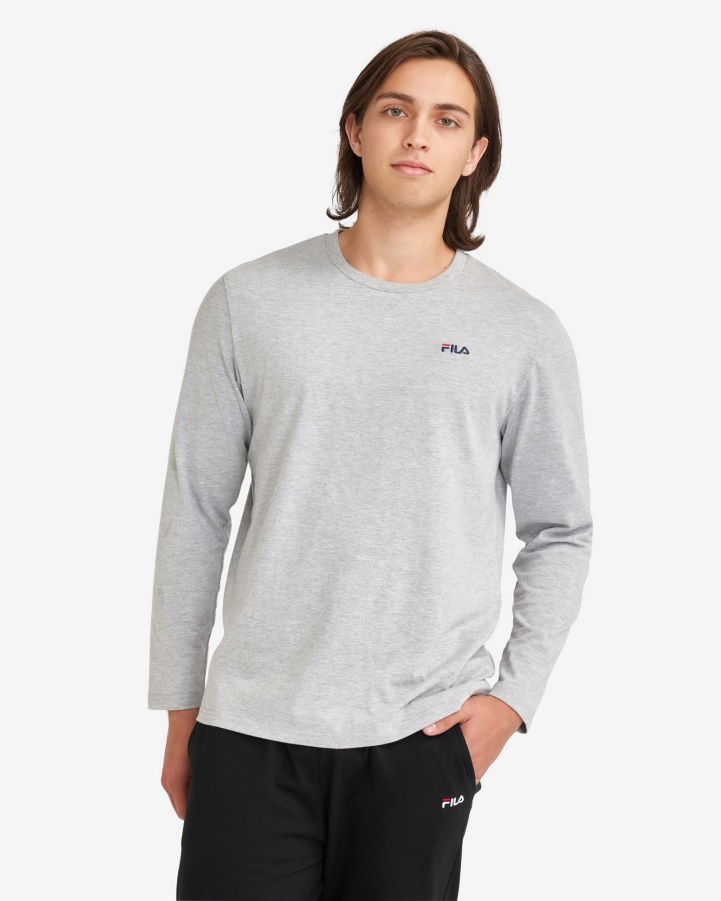 Men's Basic L/S Tee Fila Silver Marle