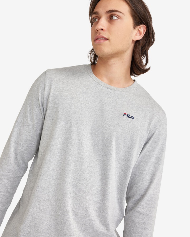 Men's Basic L/S Tee Fila Silver Marle