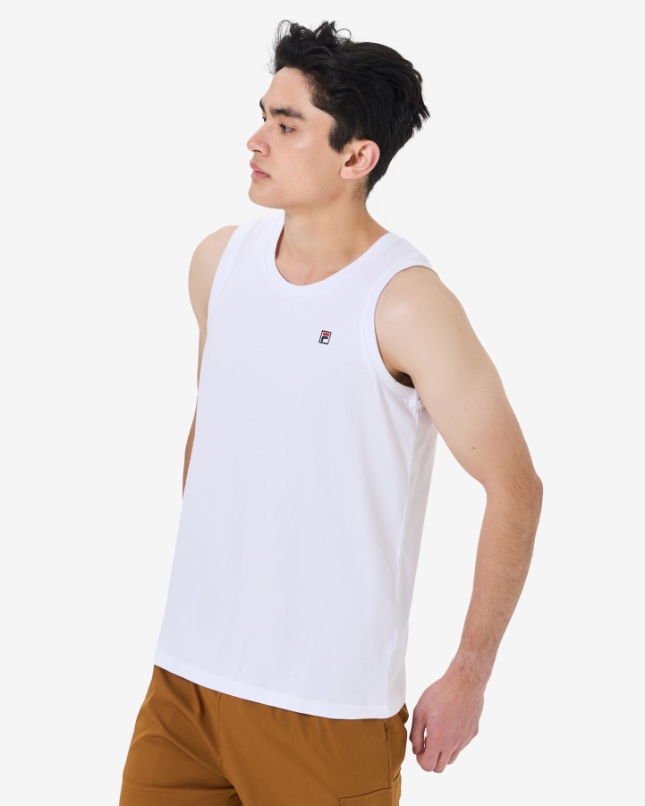 Fila Men's Heritage Badge Tank White