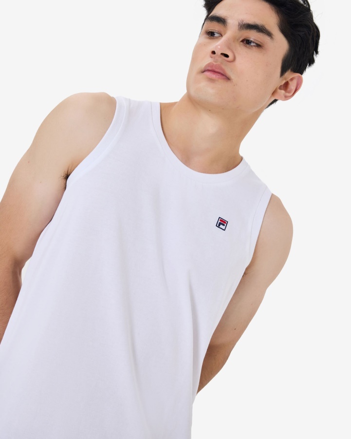 Fila Men's Heritage Badge Tank White